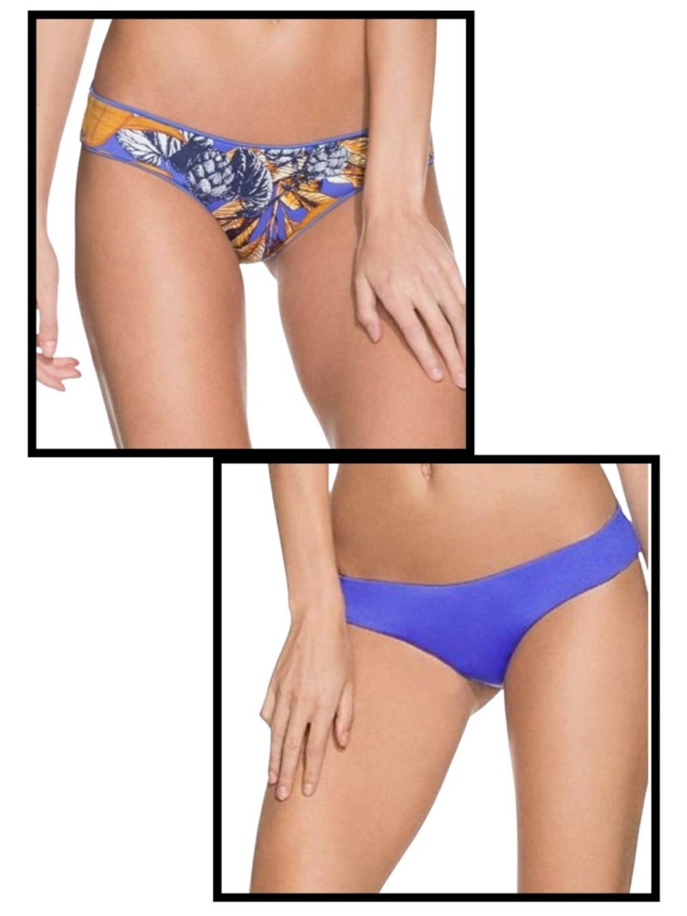 Maaji Classic Hipster Cut Reversible Bikini Bottom — Print Reversible to a Solid